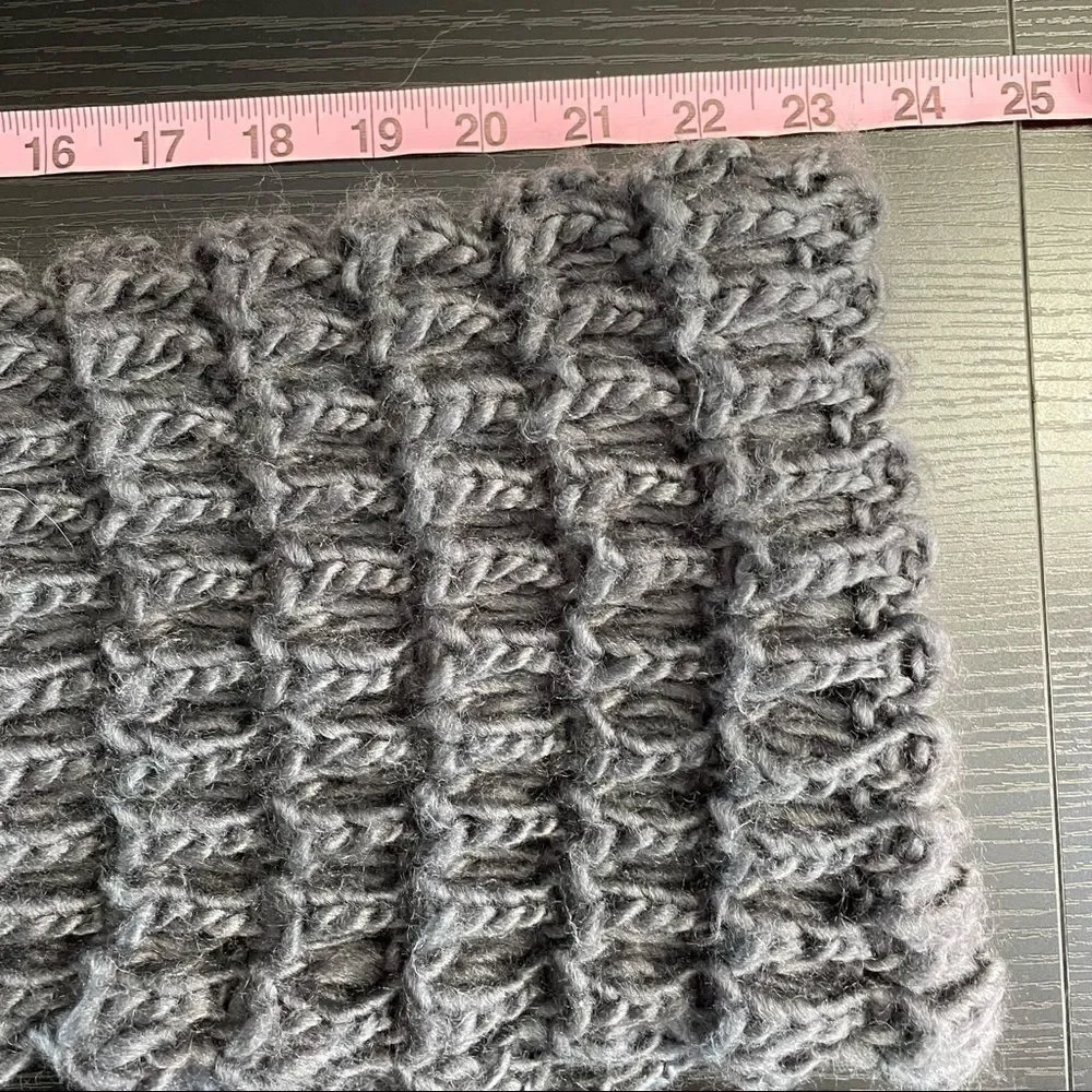 Charcoal Warm and Soft Crocheted Infinity Scarf